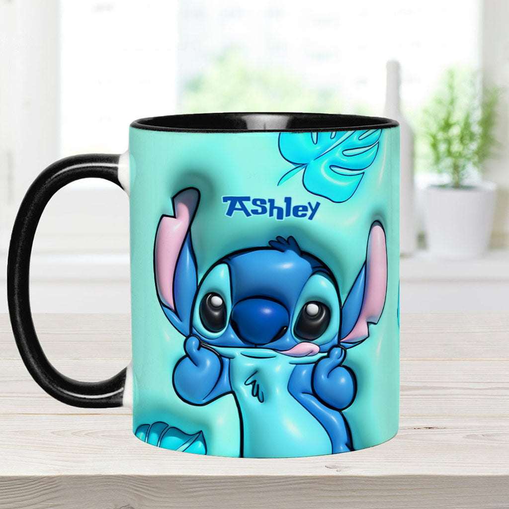 Personalized Ohana Accent Mug Custom Name Gift for Mom Accent Mug GradoCreations