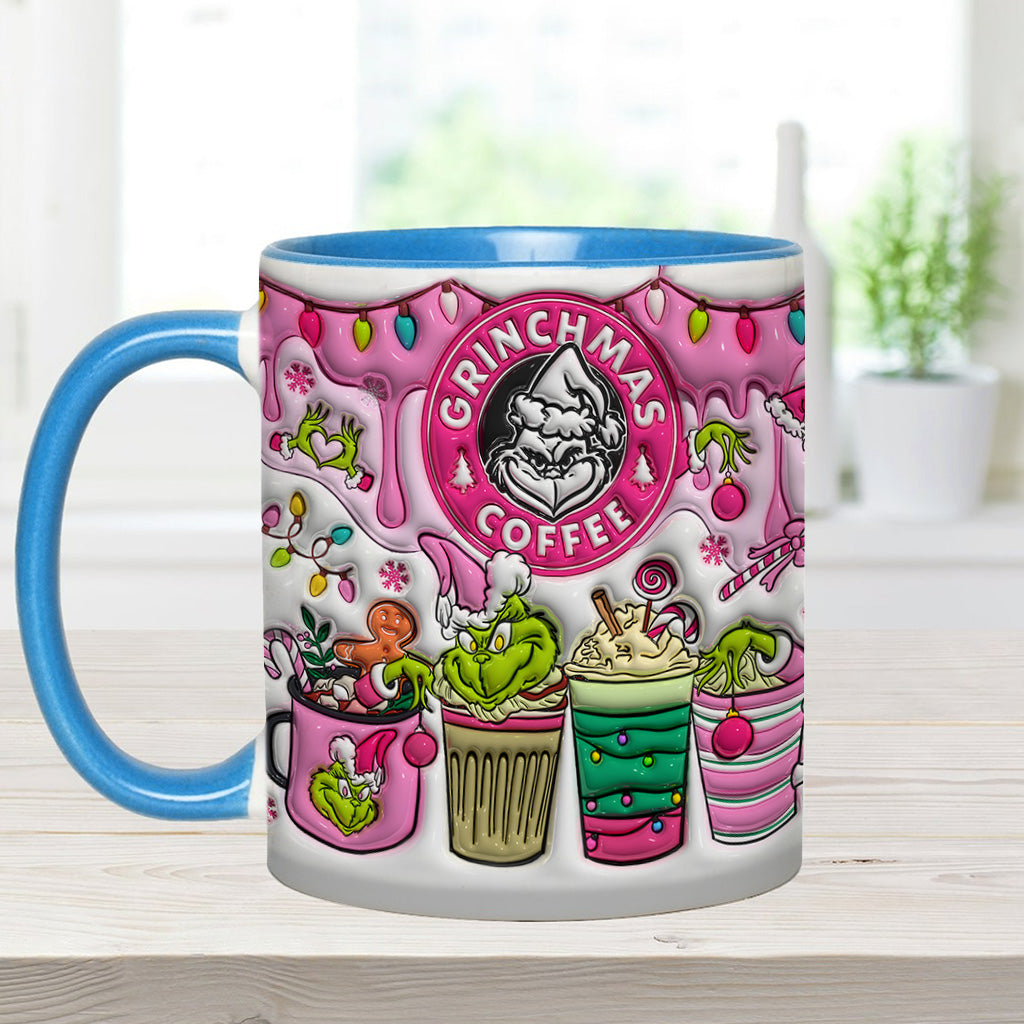 Personalized Grinchmas Coffee Accent Mug Custom Gift for Christmas Accent Mug GradoCreations