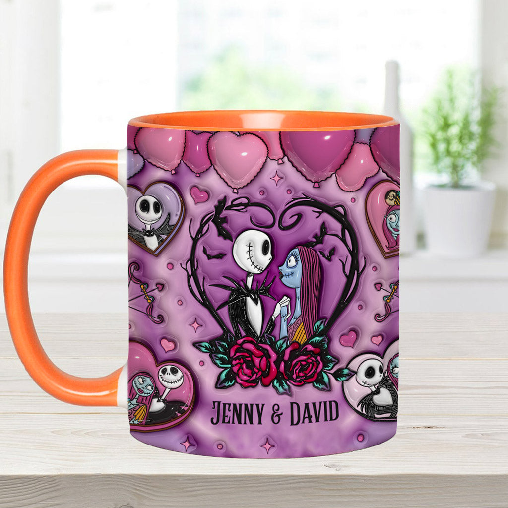 Personalized Nightmare Accent Mug Custom Name Gift for Couples Accent Mug GradoCreations