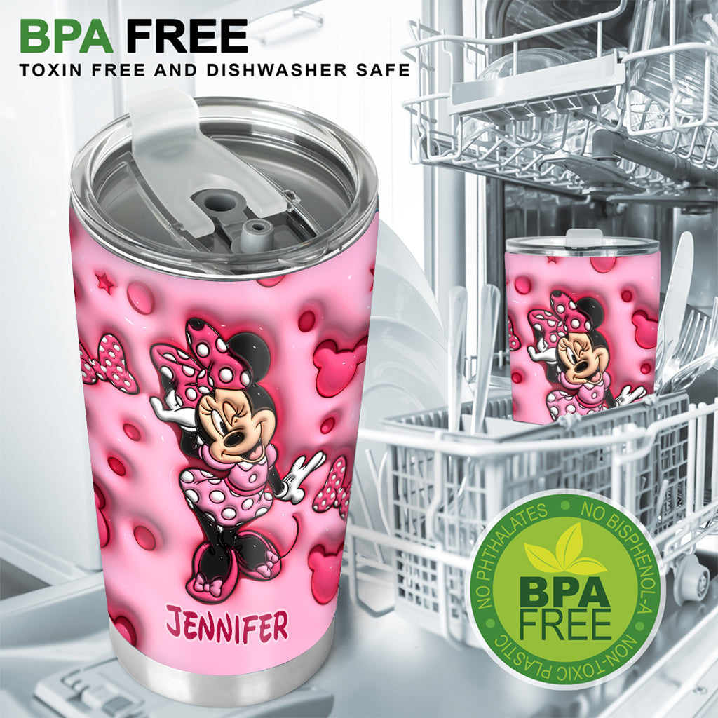 Personalized Cute Mouse Tumbler Custom Name Gift for Her Tumbler GradoCreations