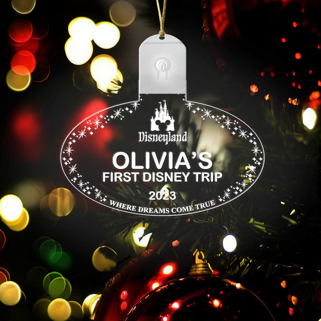 Personalized LED Acrylic Ornament with Custom Name for Christmas Led Acrylic Ornament GradoCreations