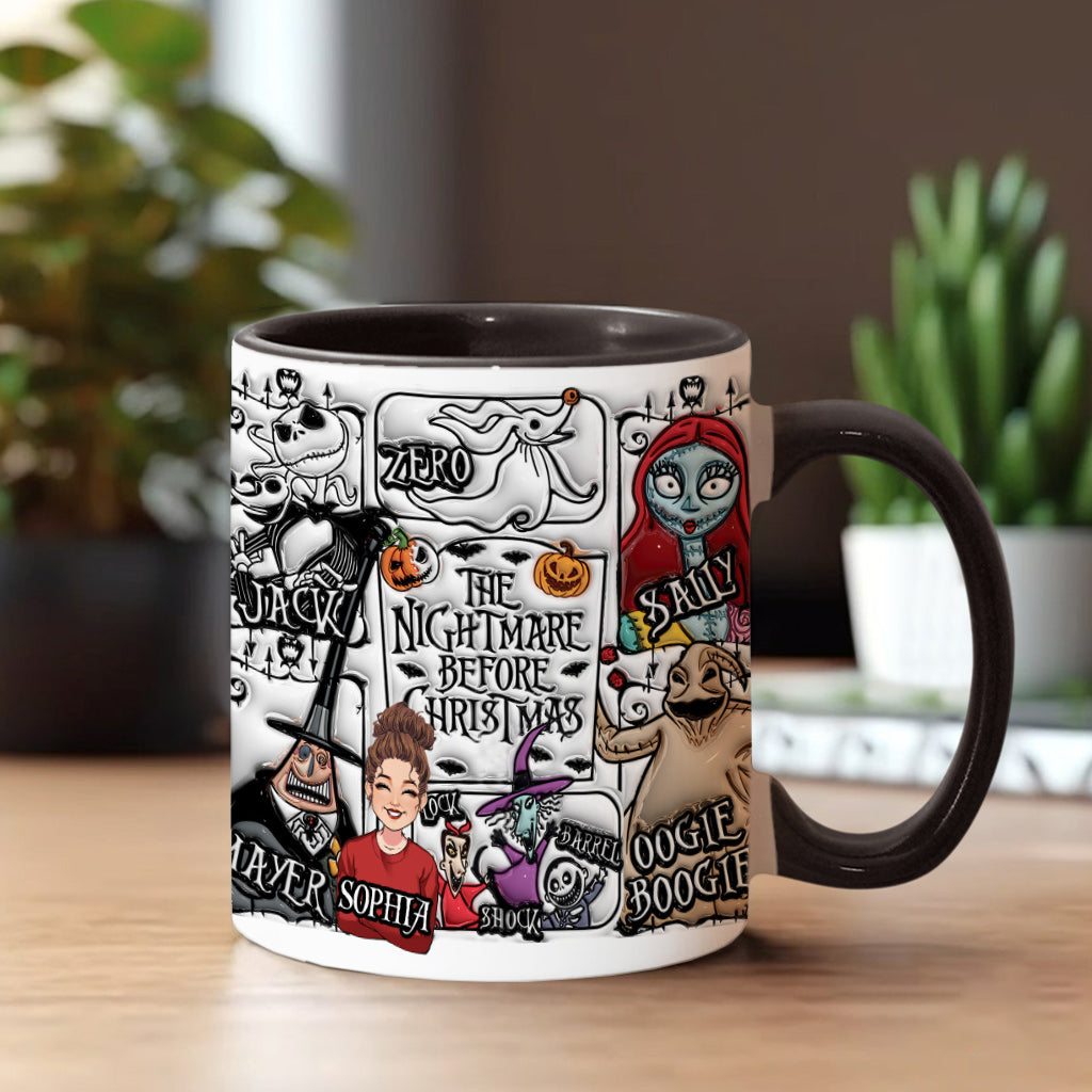 Personalized Nightmare Before Christmas Accent Mug Gift Idea Accent Mug GradoCreations