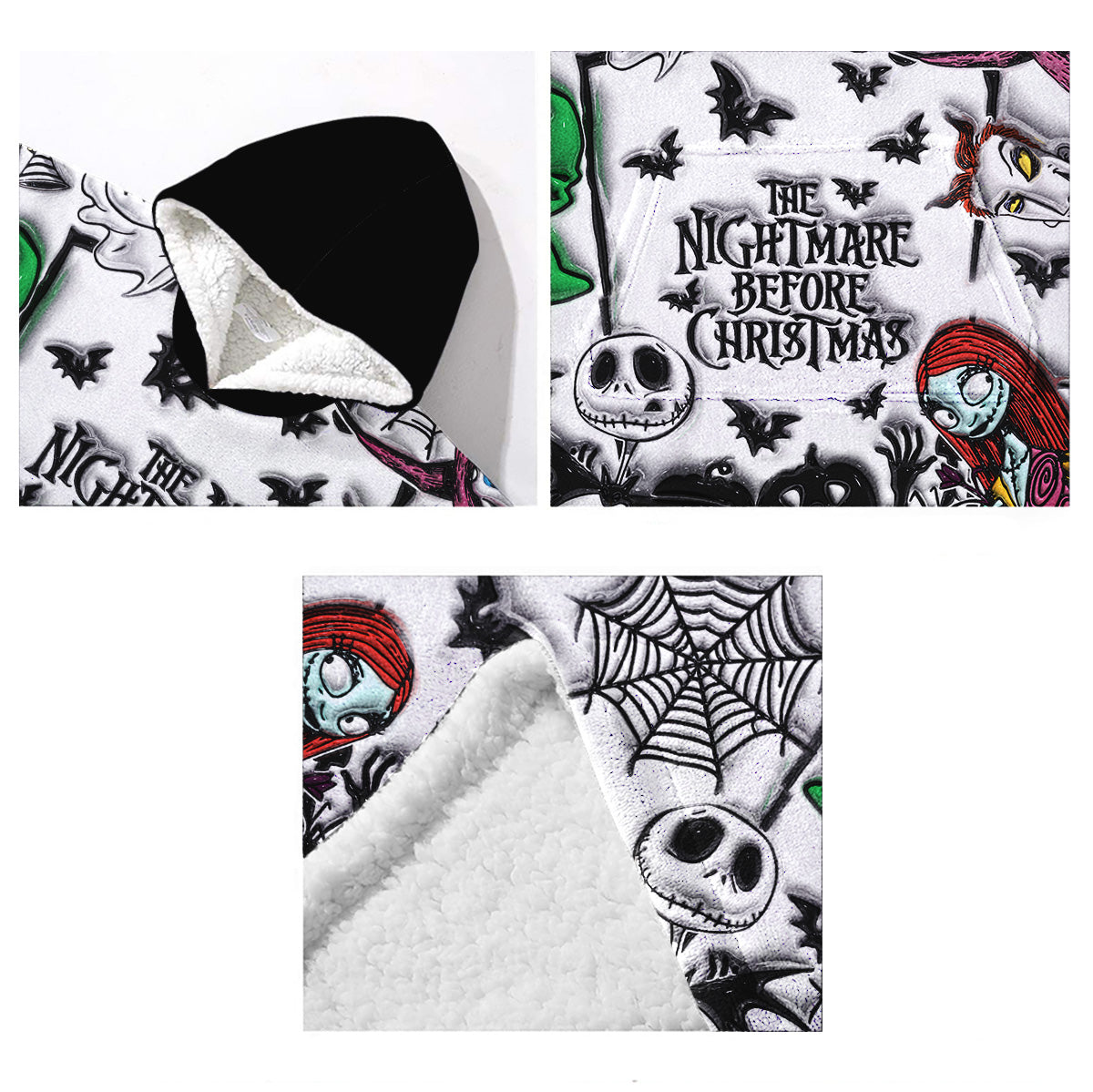 Personalized Nightmare Blanket Hoodie Custom Name Gift for Halloween Blanket Hoodie GradoCreations