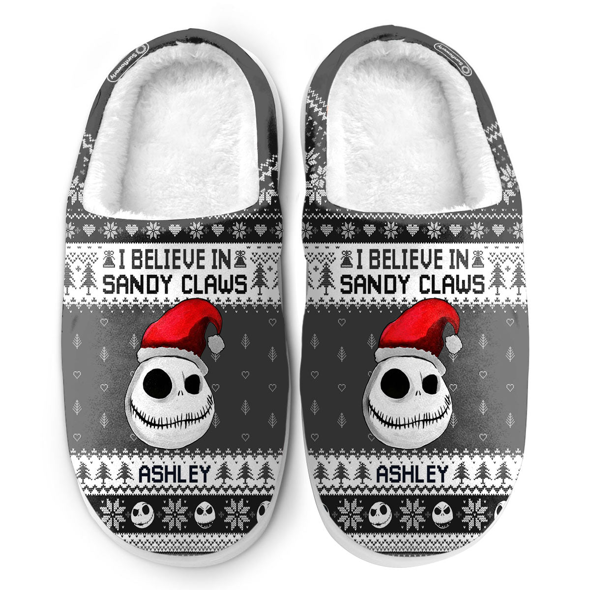 Personalized Nightmare Before Christmas Slippers with Custom Name Slippers GradoCreations