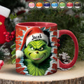 Personalized Grinch Accent Mug Custom Name Birthday Gift Accent Mug GradoCreations