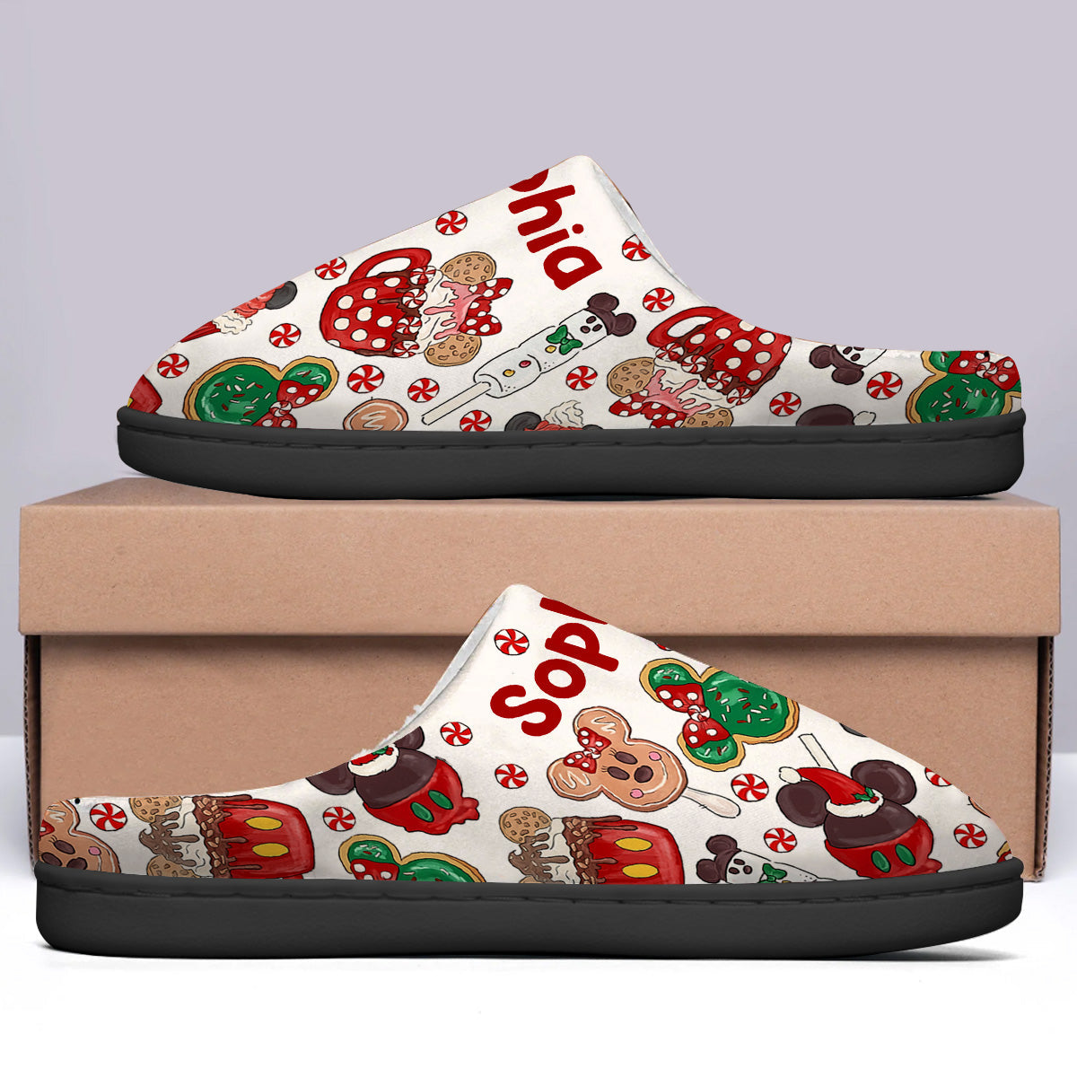 Personalized Cozy Slippers with Custom Design for Kids and Adults Slippers GradoCreations