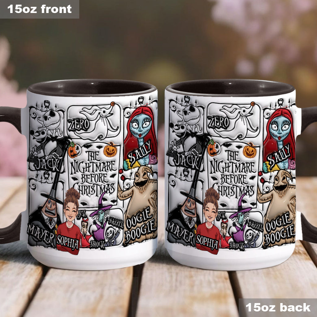 Personalized Nightmare Before Christmas Accent Mug Gift Idea Accent Mug GradoCreations