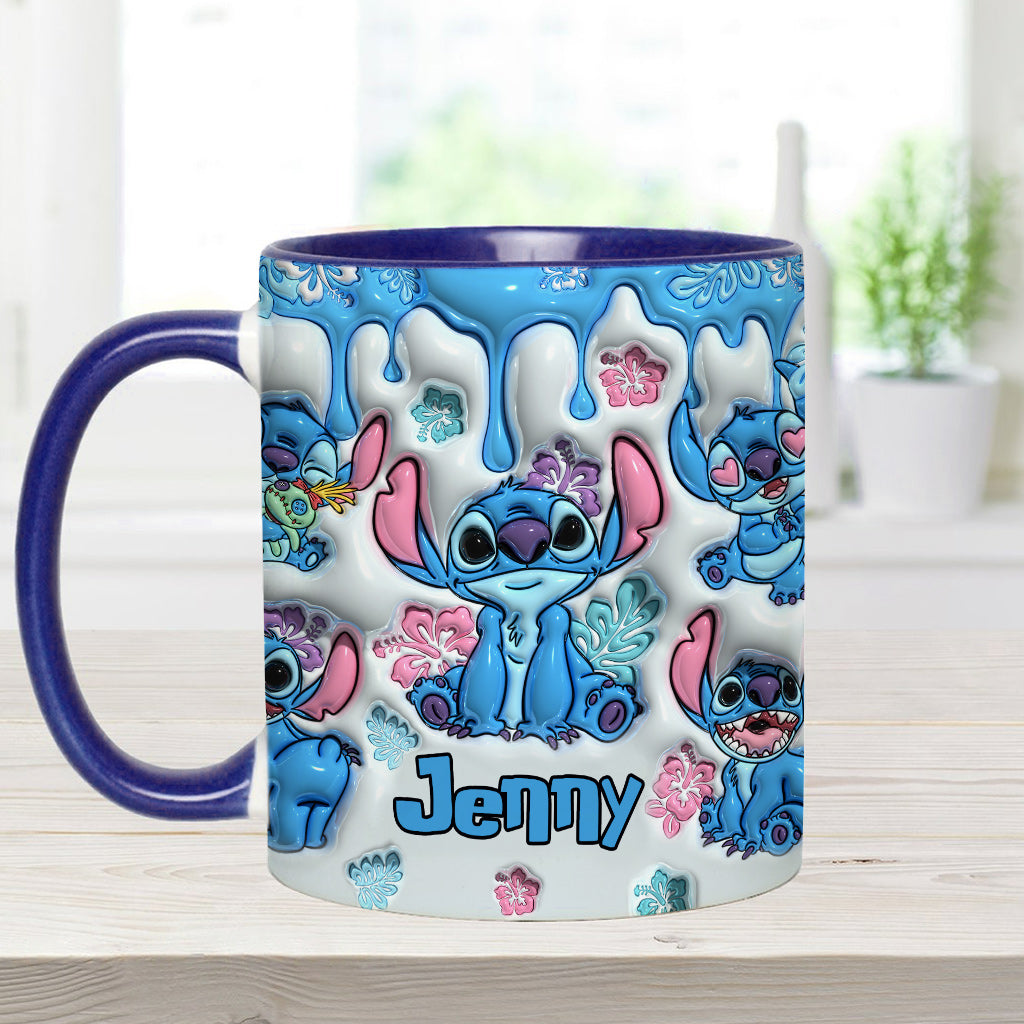 Personalized Ohana Accent Mug with Custom Name Gift for Family Accent Mug GradoCreations