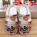 Personalized Mouse Slippers with Custom Name Floral Design Gift Slippers GradoCreations