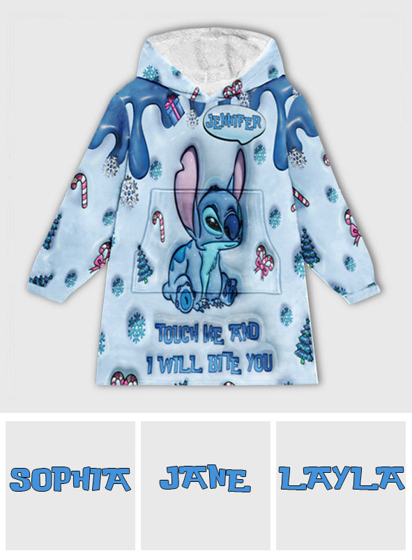 Personalized Ohana Blanket Hoodie Custom Name for Winter Gift Blanket Hoodie GradoCreations