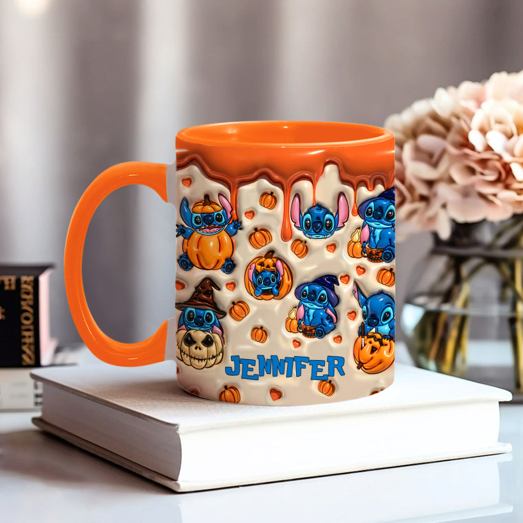 Personalized Halloween Accent Mug with Ohana Design for Kids Accent Mug GradoCreations