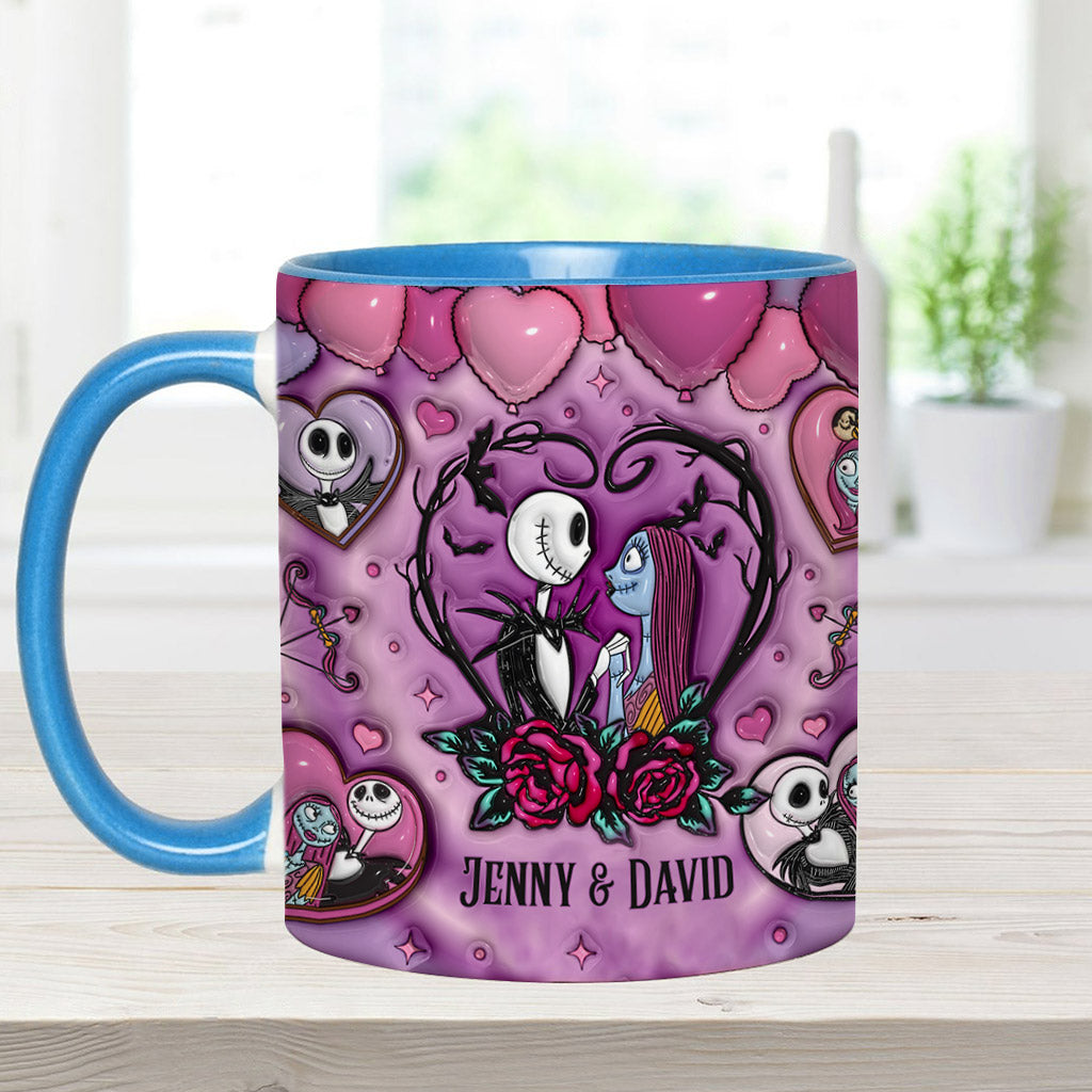 Personalized Nightmare Accent Mug Custom Name Gift for Couples Accent Mug GradoCreations