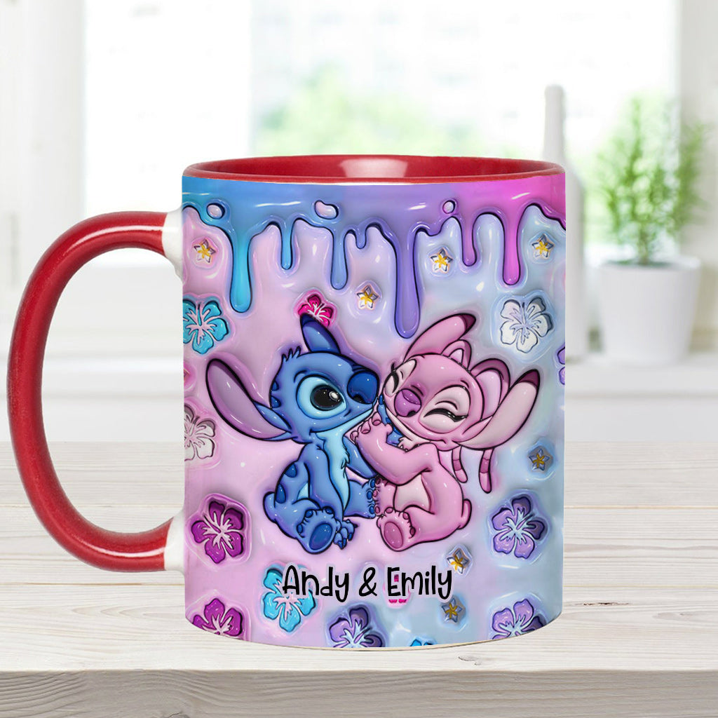 Personalized Ohana Accent Mug Custom Name Gift for Partner Accent Mug GradoCreations