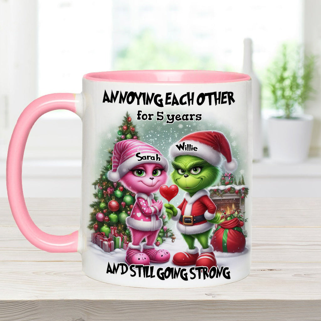 Personalized Accent Mug Annoying Each Other Gift for Couple Christmas Accent Mug GradoCreations