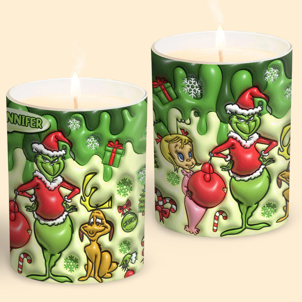 Personalized Christmas Candle with Wooden Lid for Home Decor Candle With Wooden Lid GradoCreations