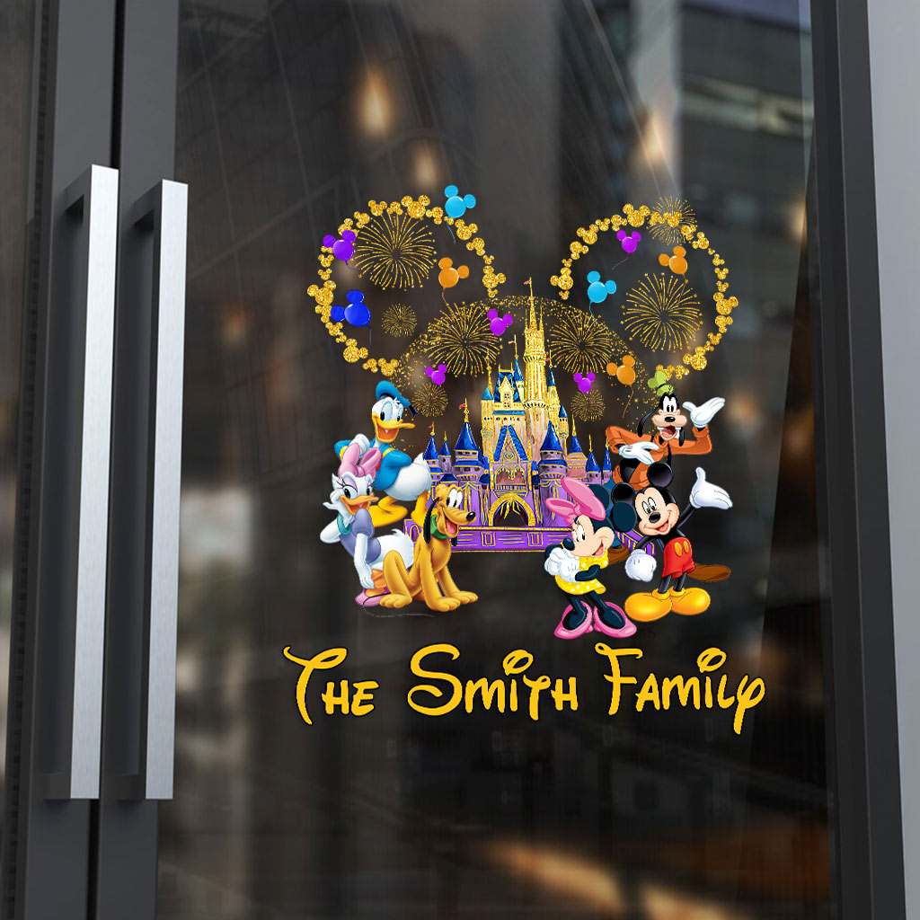 Personalized Merry Christmas Mouse Decal Die Cut for Family Decal Die Cut GradoCreations