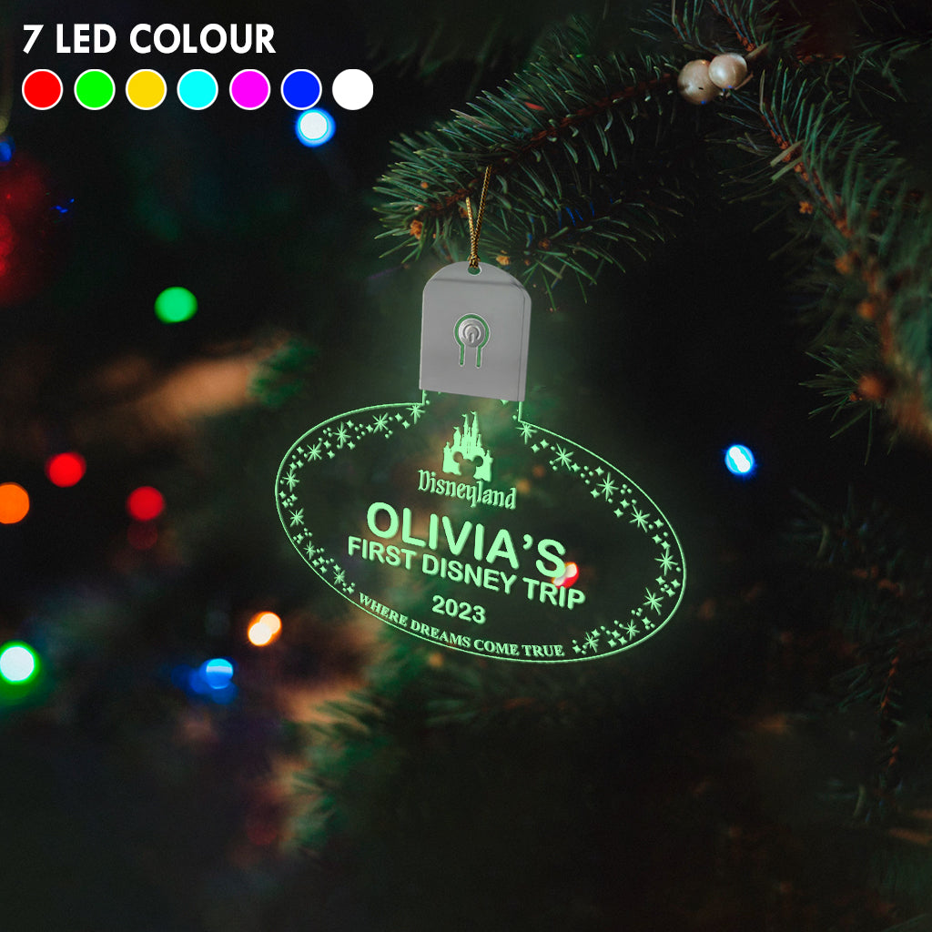 Personalized LED Acrylic Ornament with Custom Name for Christmas Led Acrylic Ornament GradoCreations