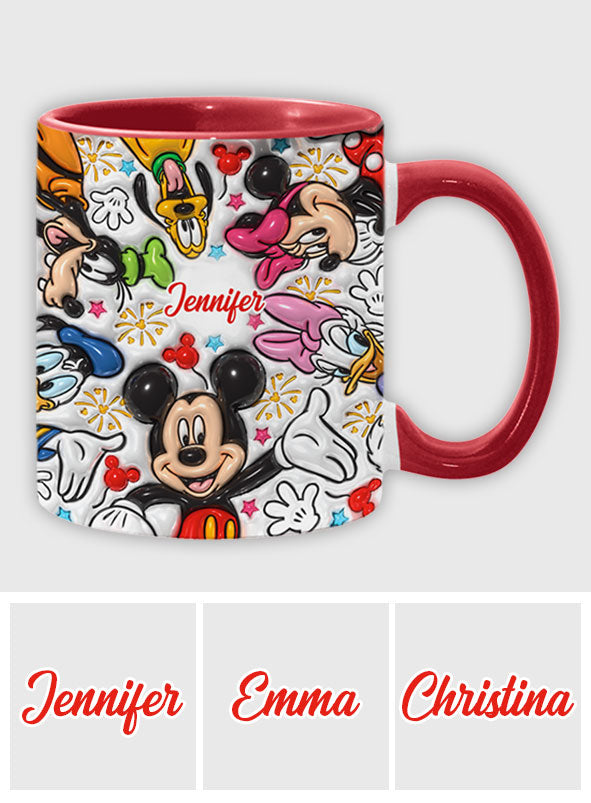 Personalized Mickey Mouse Accent Mug Custom Name Holiday Gift Accent Mug GradoCreations