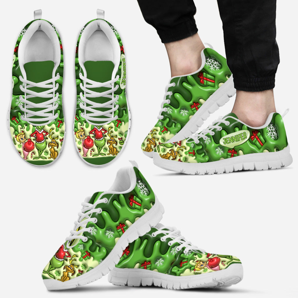 Personalized Christmas Sneakers Custom Name Gift Idea Sneakers GradoCreations