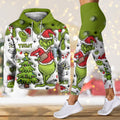 Personalized Grinch Hoodie and Leggings Set Christmas Gift Hoodie & Leggings GradoCreations
