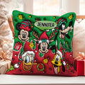 Personalized Christmas Mouse Throw Pillow Custom Name Gift Throw Pillow GradoCreations