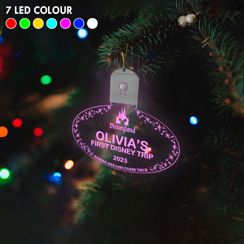 Personalized LED Acrylic Ornament with Custom Name for Christmas Led Acrylic Ornament GradoCreations