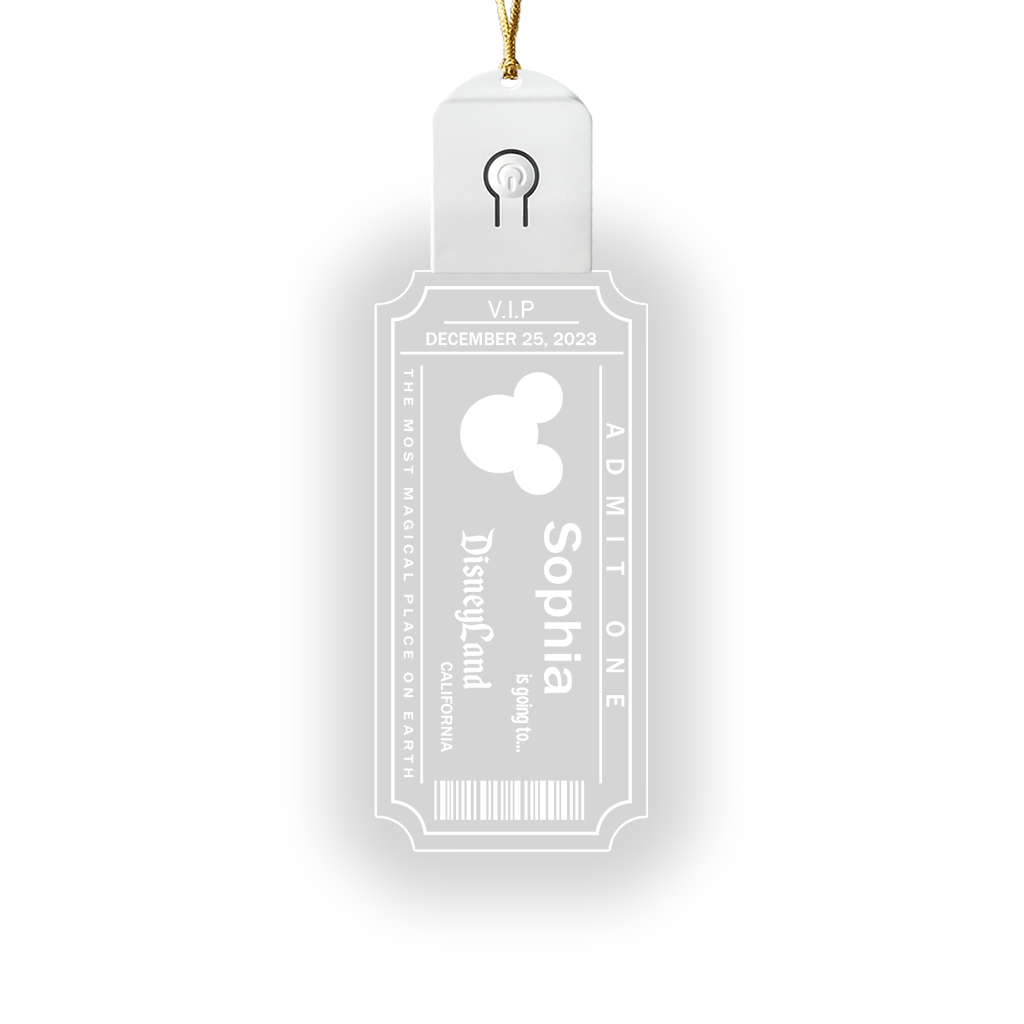 Personalized LED Acrylic Christmas Ornament with Mouse Design Led Acrylic Ornament GradoCreations