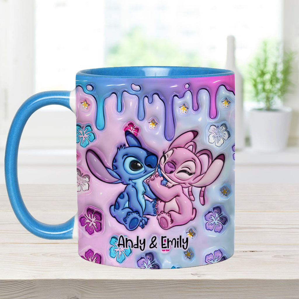 Personalized Ohana Accent Mug Custom Name Gift for Partner Accent Mug GradoCreations
