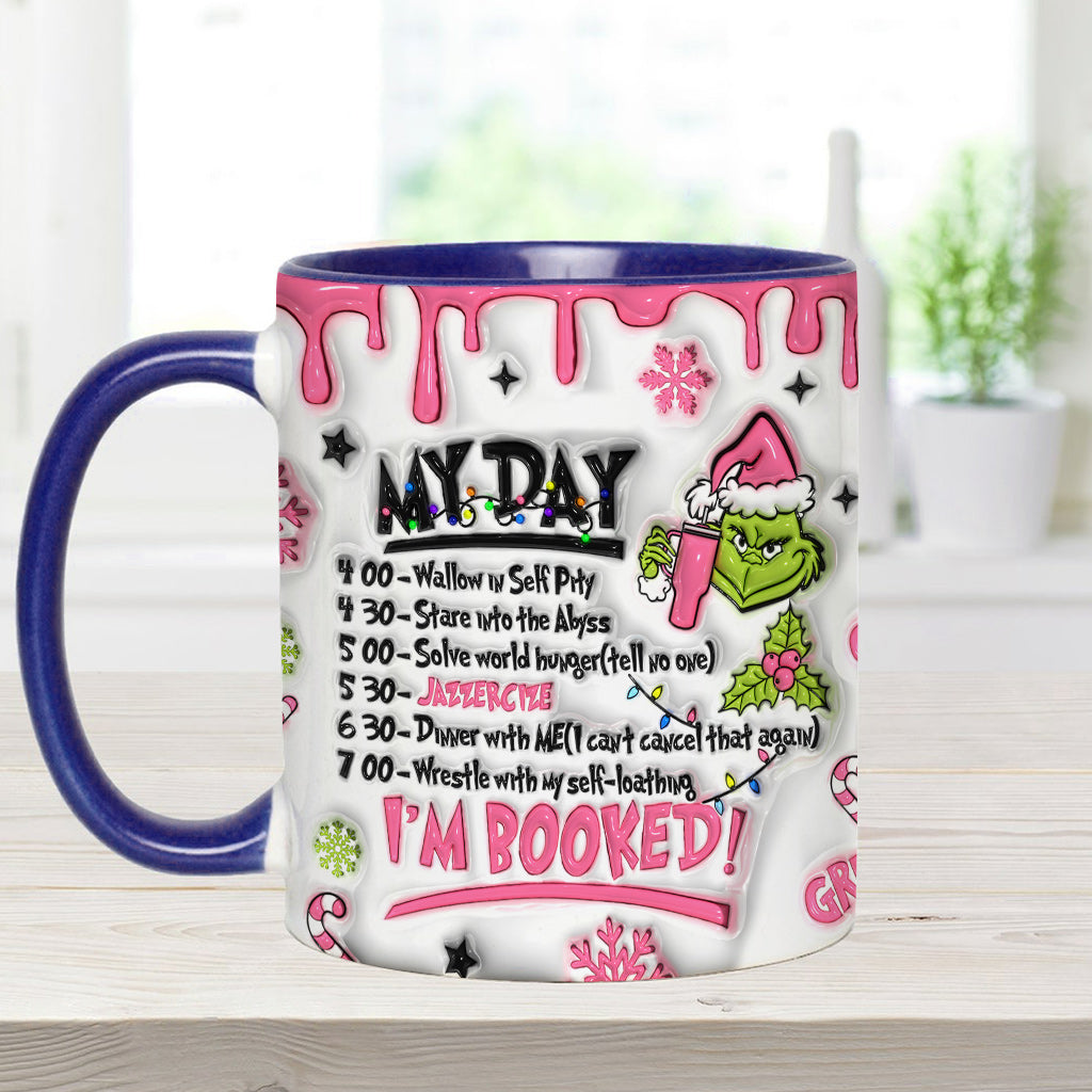 Personalized Christmas Accent Mug with Grinch Design for Hot Cocoa Accent Mug GradoCreations