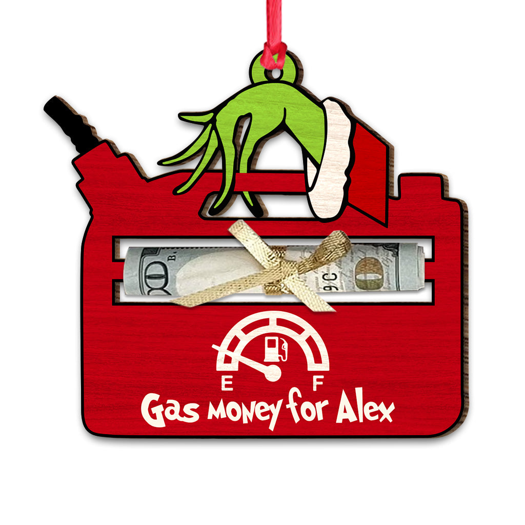 Personalized Gas Money Christmas Ornament Custom Gift for Friend Ornament GradoCreations