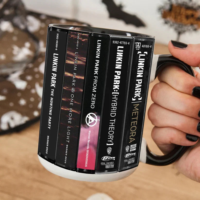 Linkin Park Cassette Collection Accent Mug Ceramic Gift for Music Lovers GradoCreations