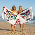 Personalized Soccer Beach Towel 2026 World Cup Gift for Fans