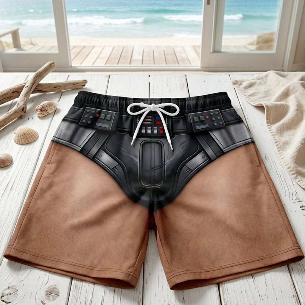 Personalized Funny Galaxy Warrior Beach Shorts Gift for Dad Beach Shorts GradoCreations