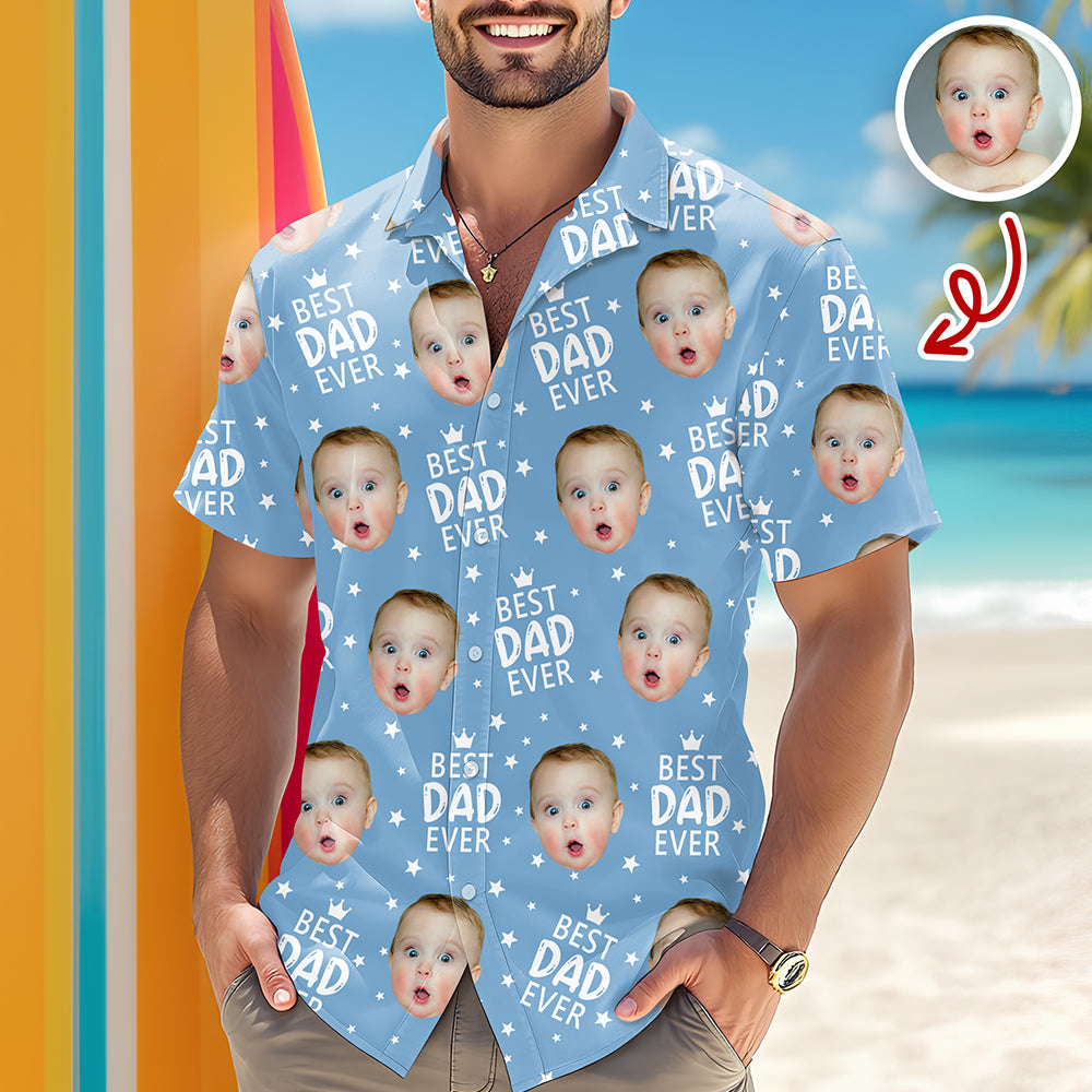 Custom Hawaiian Shirt with Photo Personalized Gift for Dad HN590 - AOP Hawai Shirt GradoCreations
