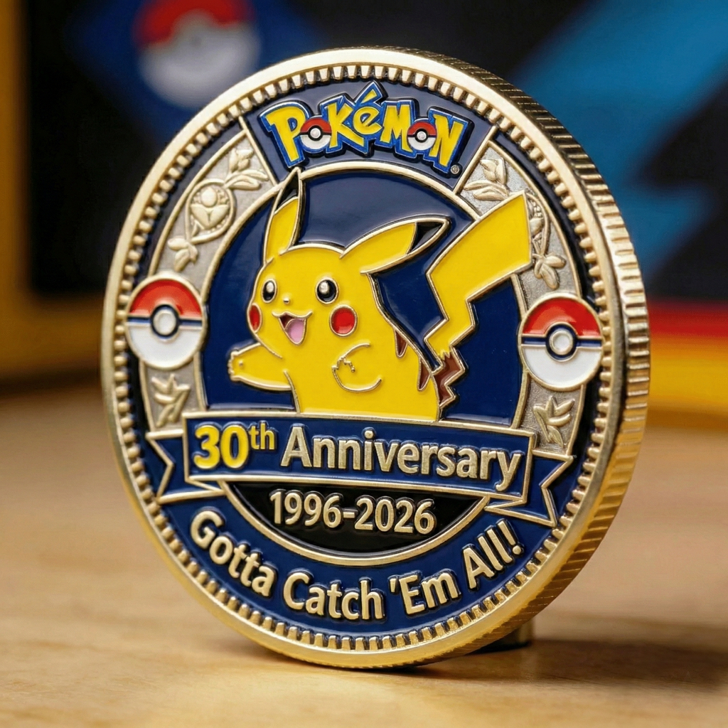 Personalized 30th Anniversary Pokémon Coin Gift for Fans