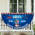Personalized Cowboy Boots Fan Flag Custom Name Gift for Family 250th Anniversary HN590 - Non-Pleated Fan Flag GradoCreations