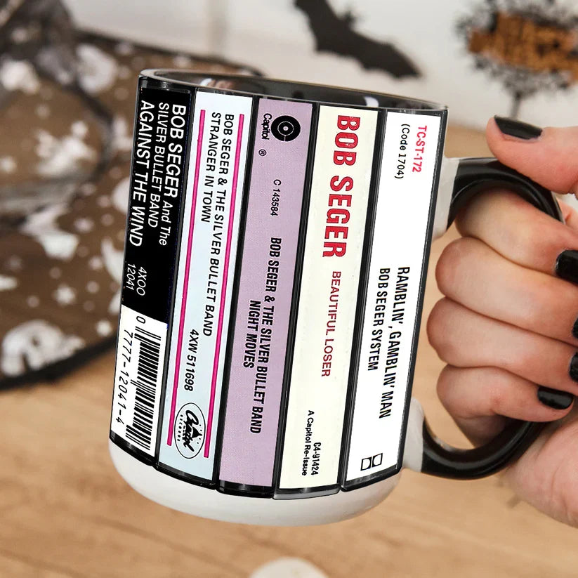Bob Seger Cassette Accent Mug Ceramic Retro Gift GradoCreations