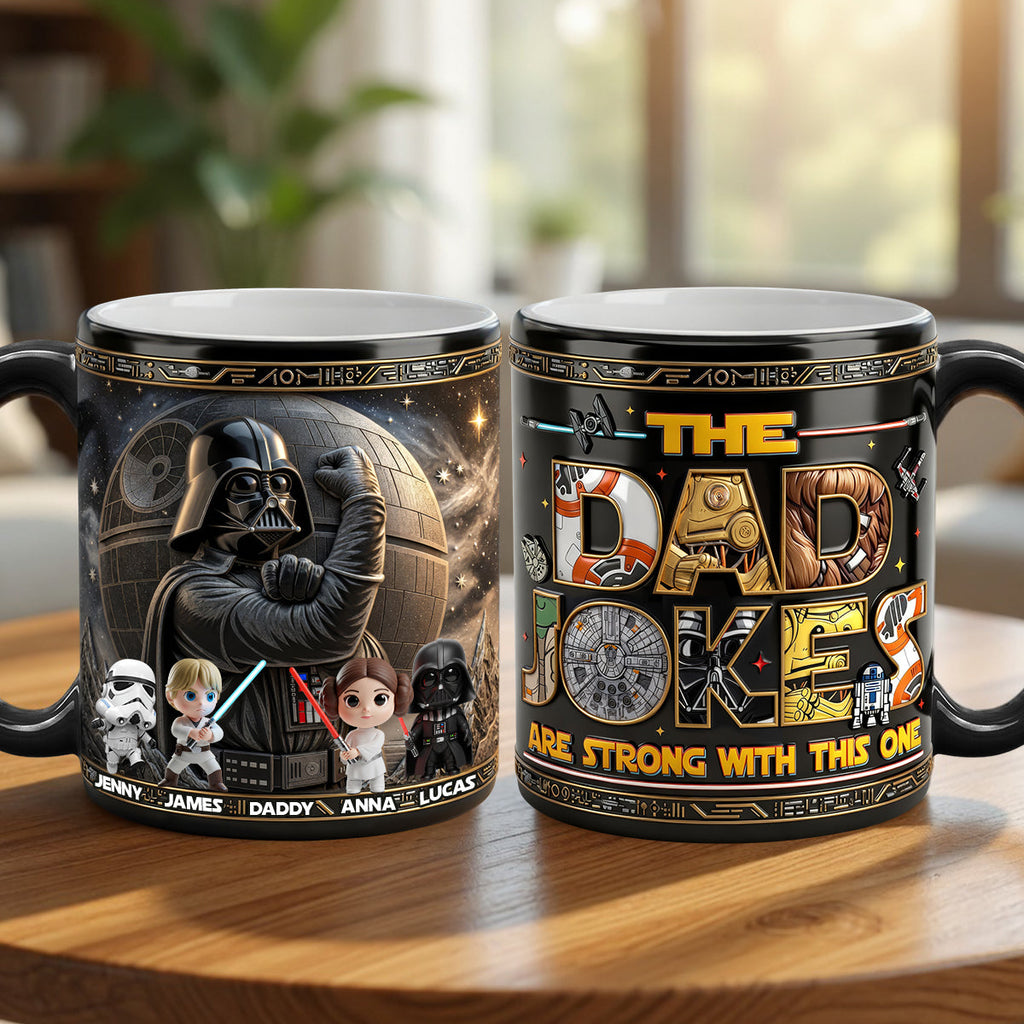 Personalized Color Changing Coffee Mug Dad Jokes Gift for Father's Day