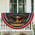 Personalized God Bless America Fan Flag 250 Years Freedom Gift for Family HN590 - Non-Pleated Fan Flag GradoCreations
