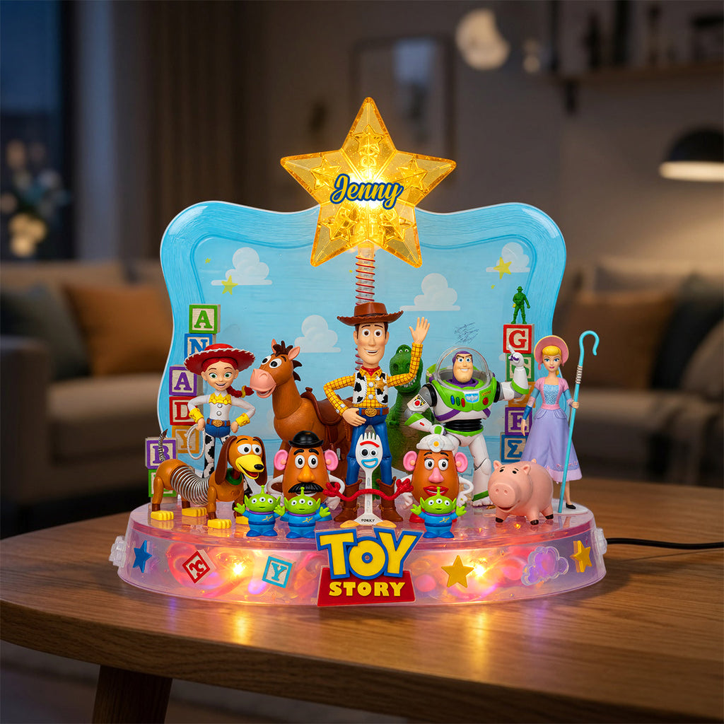 Personalized Toy Story Acrylic Light Box with Custom Name - Unique Gift for Kids