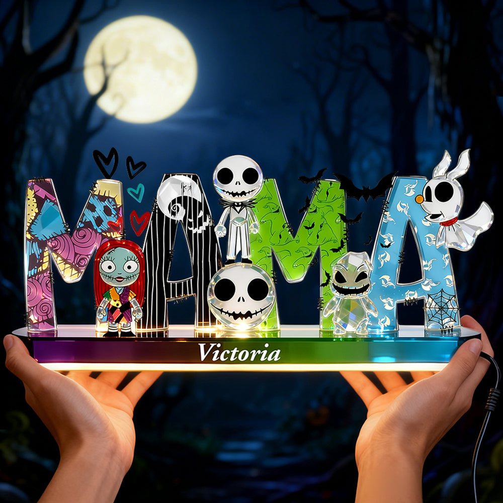 Personalized Spooky Acrylic Light Box Unique Gift for Mom