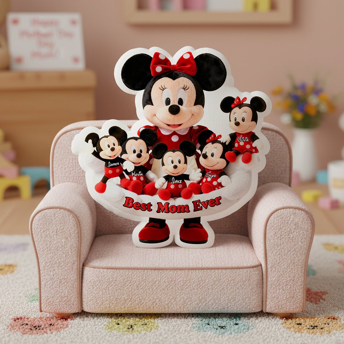 Personalized Best Mom Ever Custom Shaped Pillow Gift for Mother