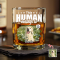 Personalized Rock Glass Custom Pet Photo Gift for Dog Dad HN590 - Print Rock Glass GradoCreations