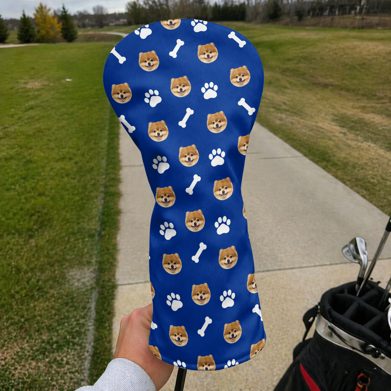 Personalized Dog Cat Photo Golf Head Cover Unique Gift for Dad HN590 - Golf Head Cover GradoCreations