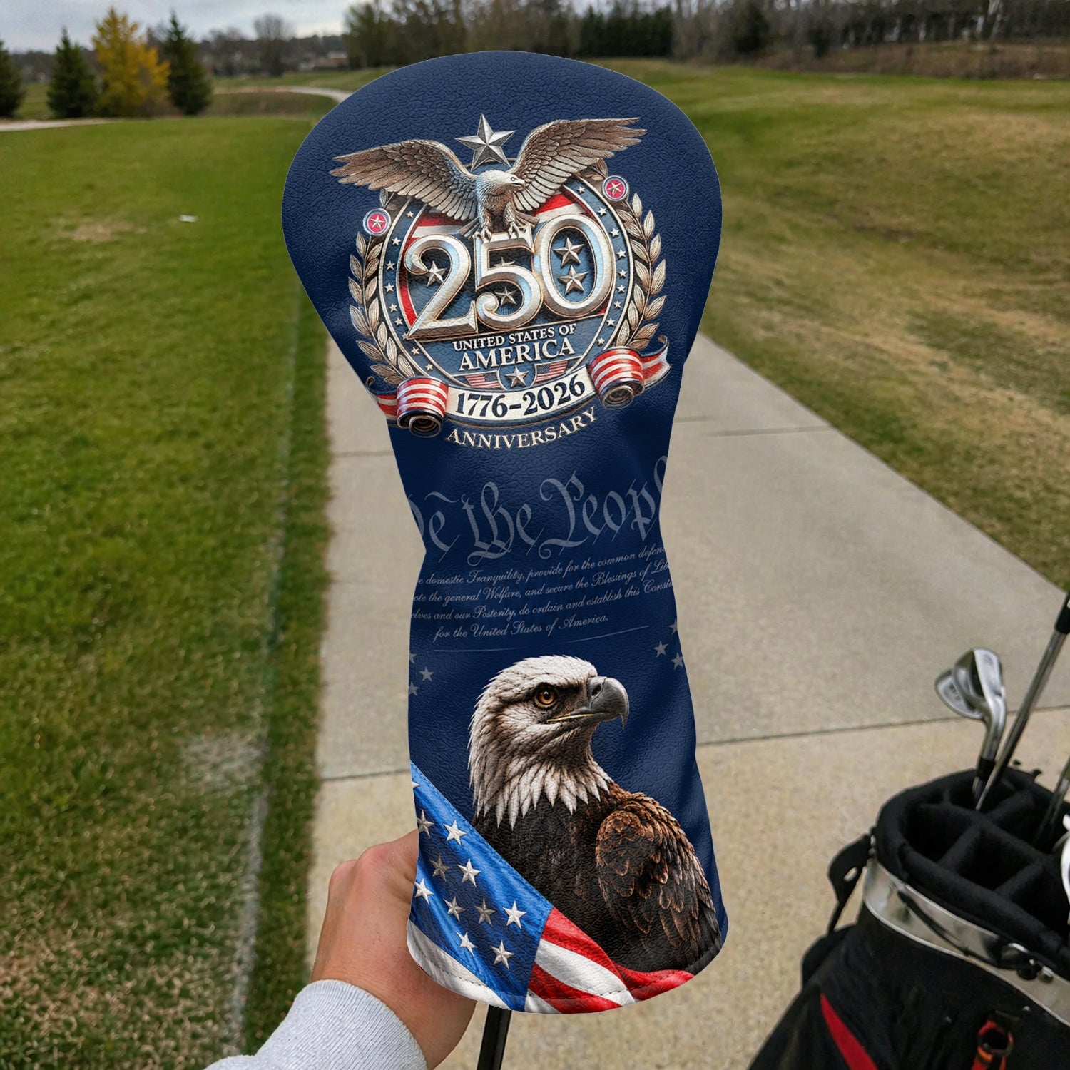 Personalized Golf Head Cover 250th Anniversary Golf Gift HN590 - Golf Head Cover GradoCreations