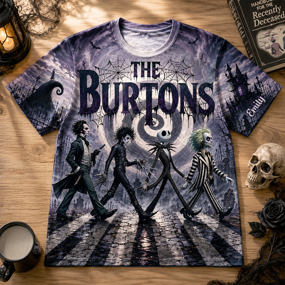 Personalized Halloween T-Shirt Spooky Squad Gift for Him/Her AOP Tshirt GradoCreations