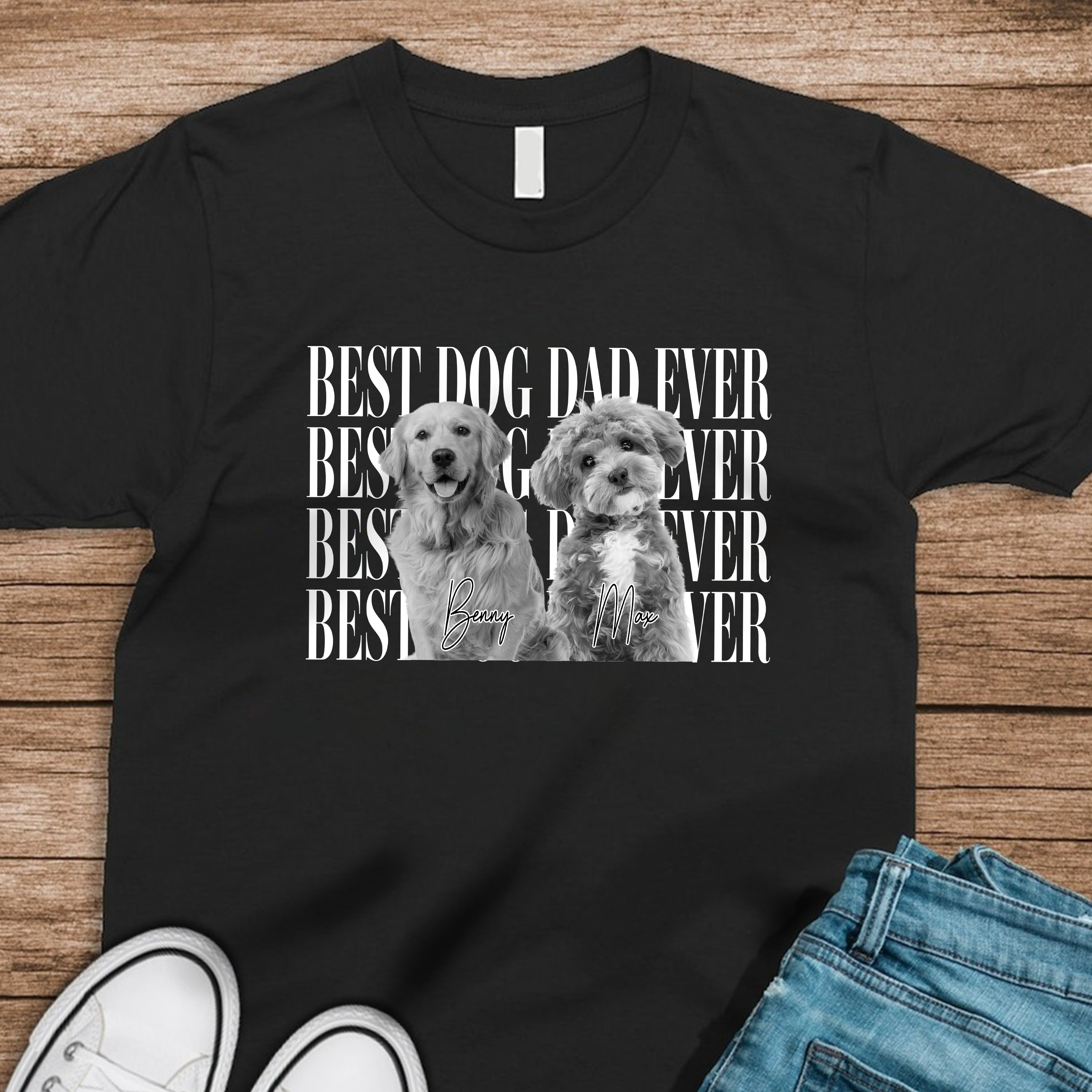Personalized Dark Shirt Best Dog Dad/Cat Dad Gift Idea HN590 - Tshirt GradoCreations