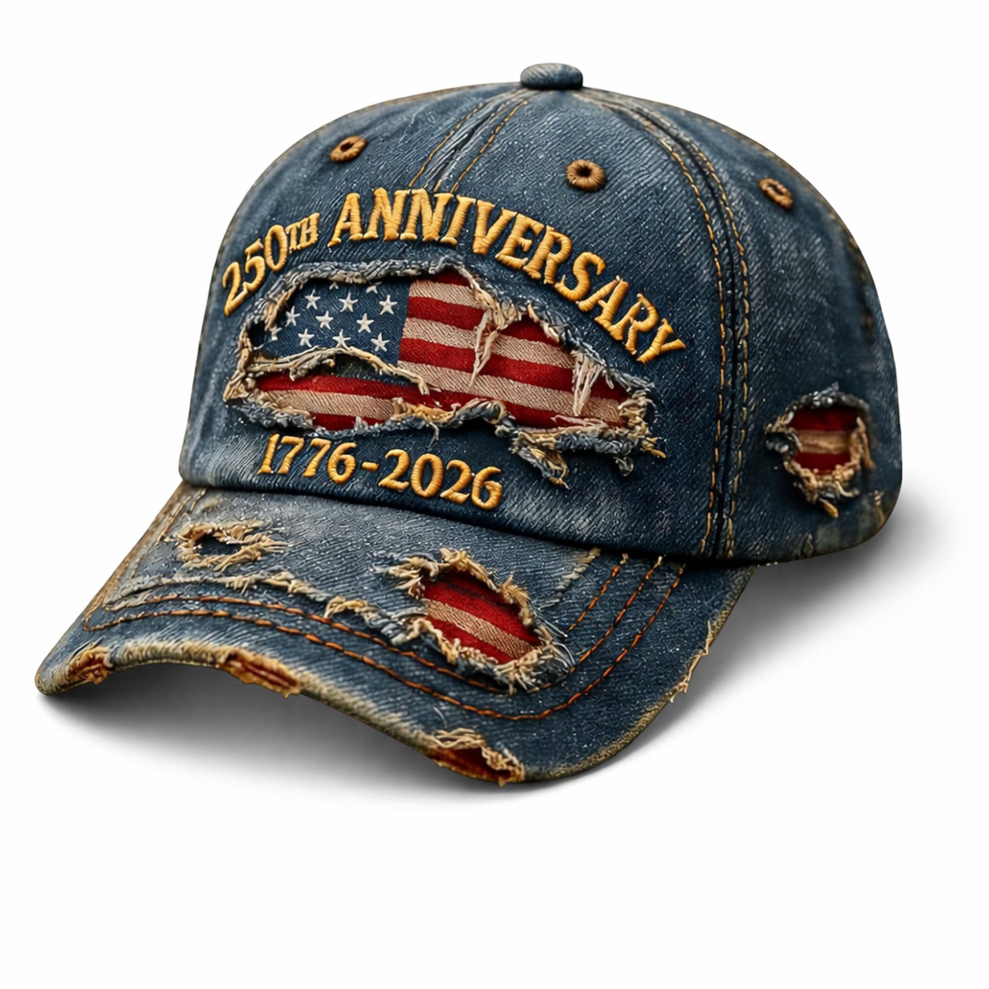 Personalized Independence Day Hat American Flag Cap Gift HN590 - Embroidery Hat Josh GradoCreations
