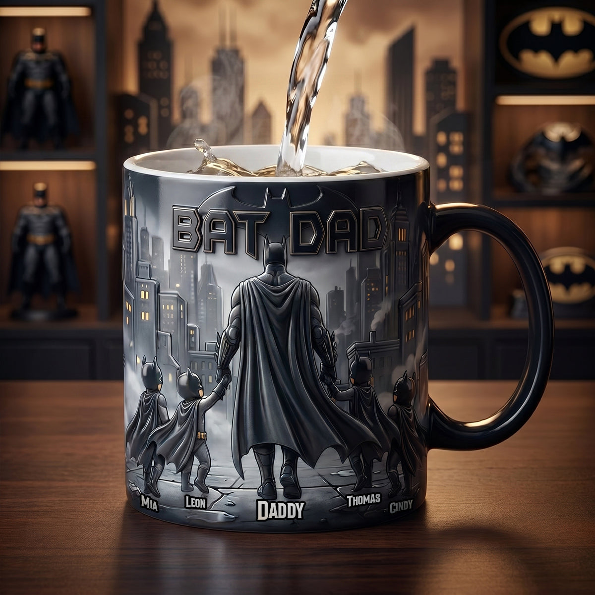 Personalized Color Changing Bat Dad Mug Gift for Father's Day