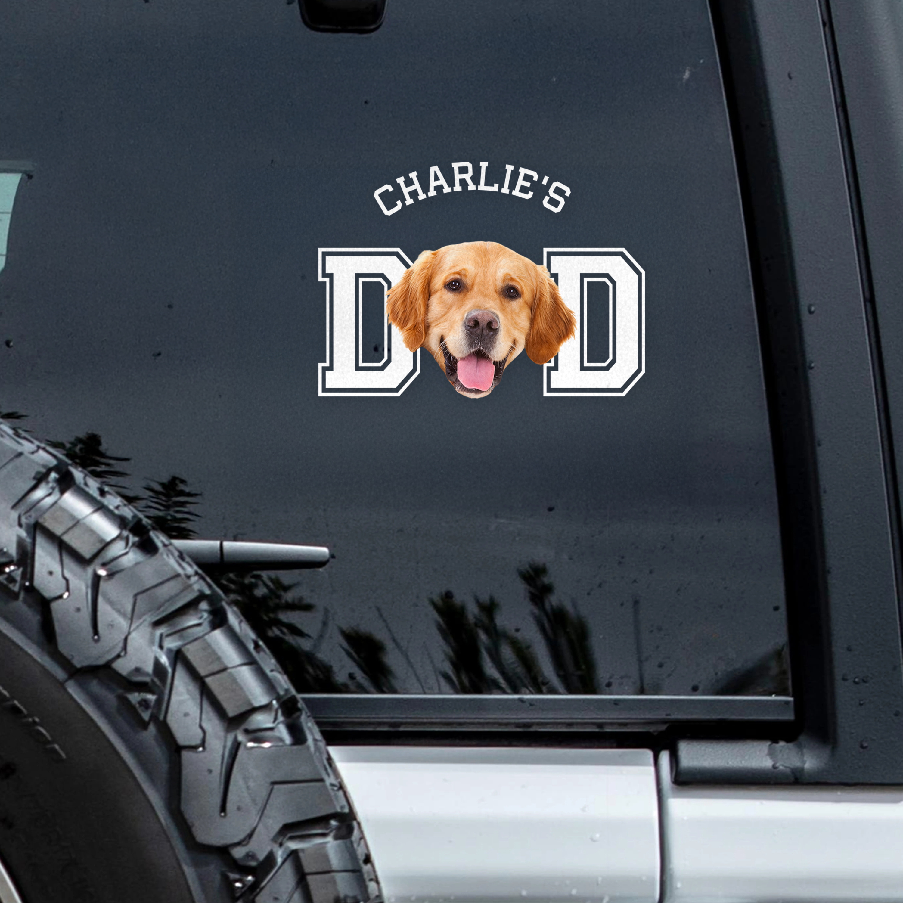 Personalized Dog Cat Photo Car Sticker Gift for Dog Dad Decal Sticker GradoCreations